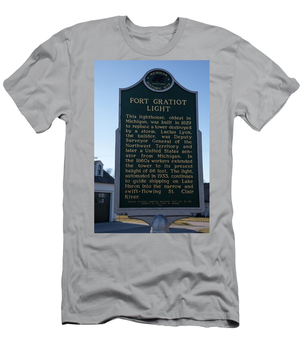 Lighthouse T-Shirt featuring the photograph Fort Gratiot Lighthouse in Michigan by Eldon McGraw