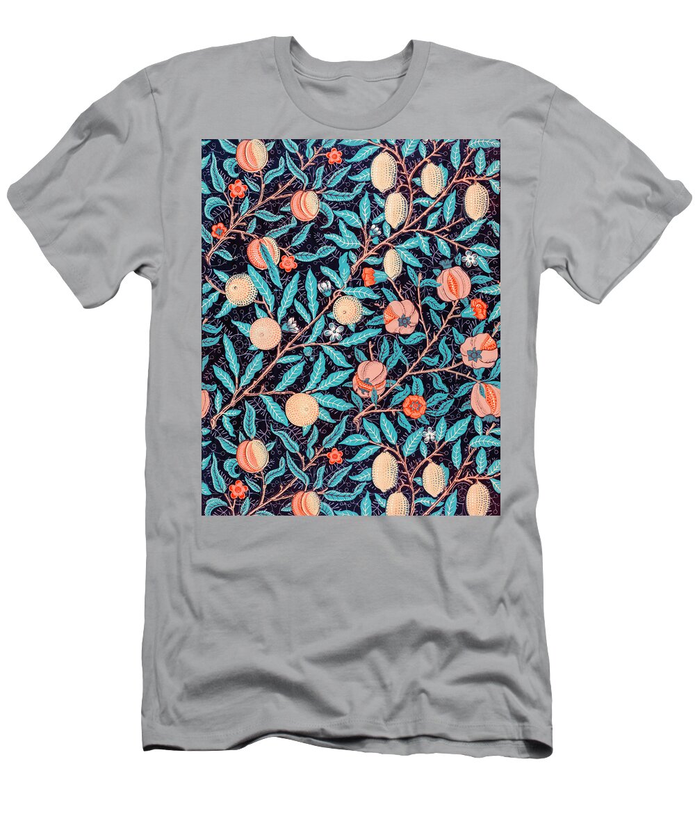 William Morris T-Shirt featuring the drawing Fruit pattern by William Morris by Mango Art
