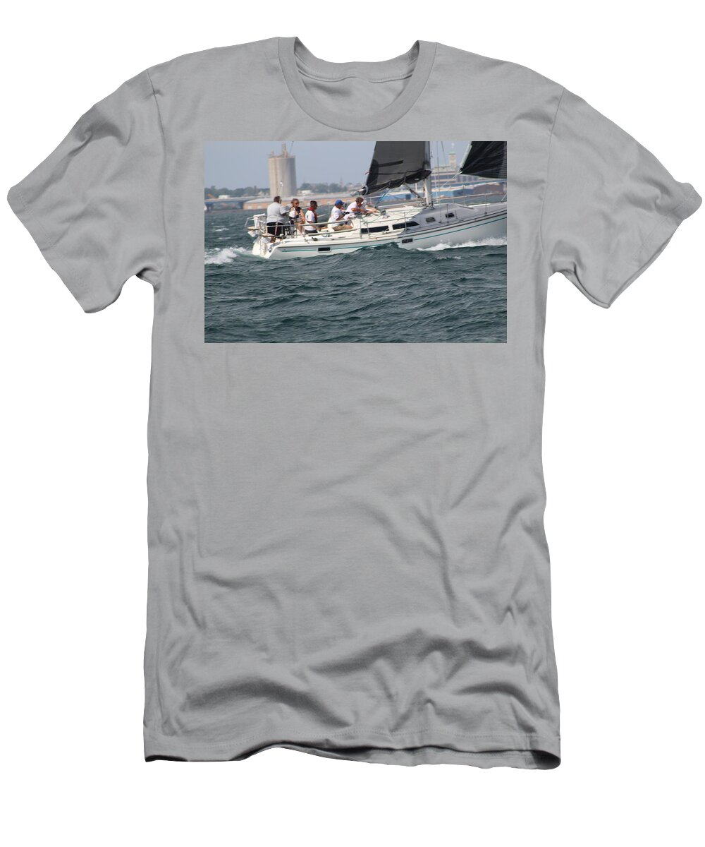  T-Shirt featuring the photograph The race #79 by Jean Wolfrum