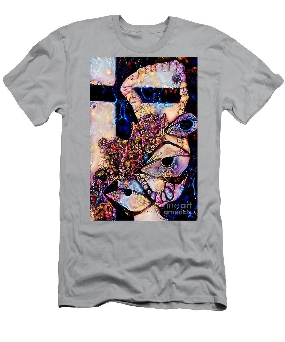 Contemporary Art T-Shirt featuring the digital art 9 by Jeremiah Ray