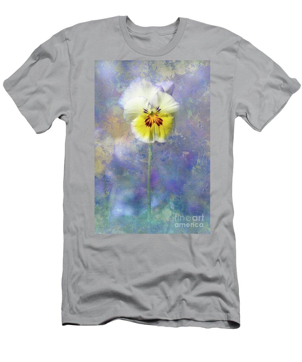 Pansies T-Shirt featuring the photograph A Call to Spring by Marilyn Cornwell