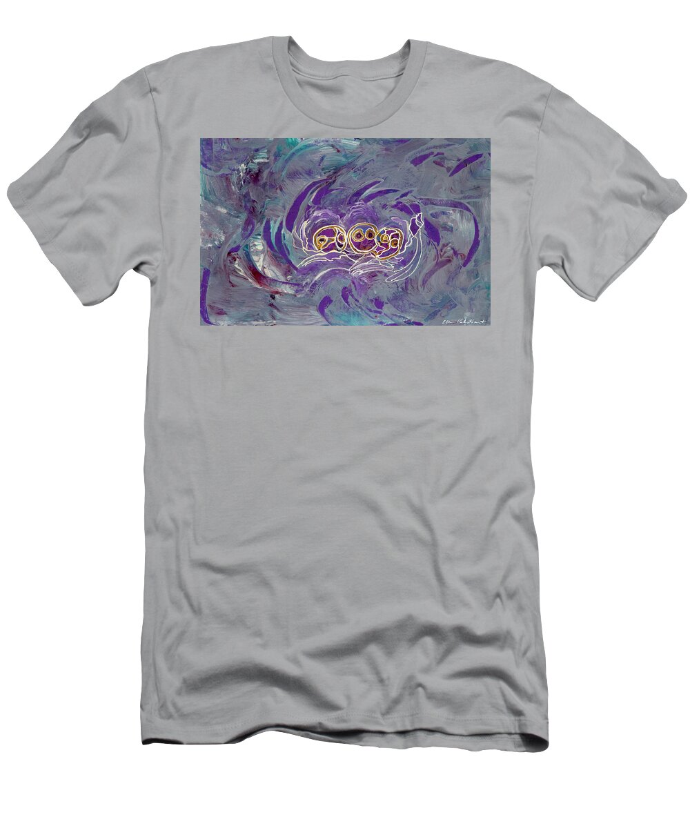 Canvas T-Shirt featuring the painting A Circumrotating Head by Ellen Palestrant