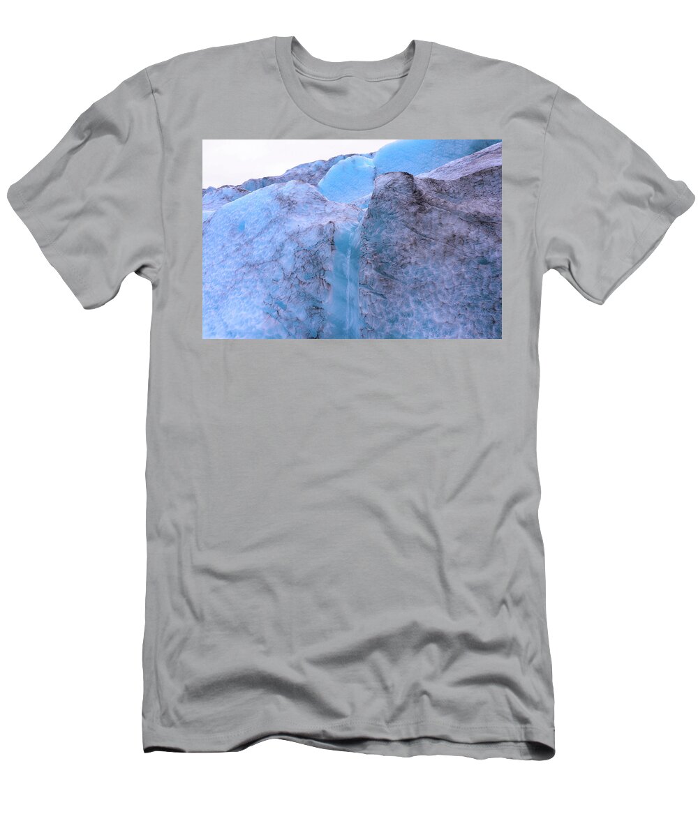 Alaska T-Shirt featuring the photograph A Glacial Spigot by Ed Williams