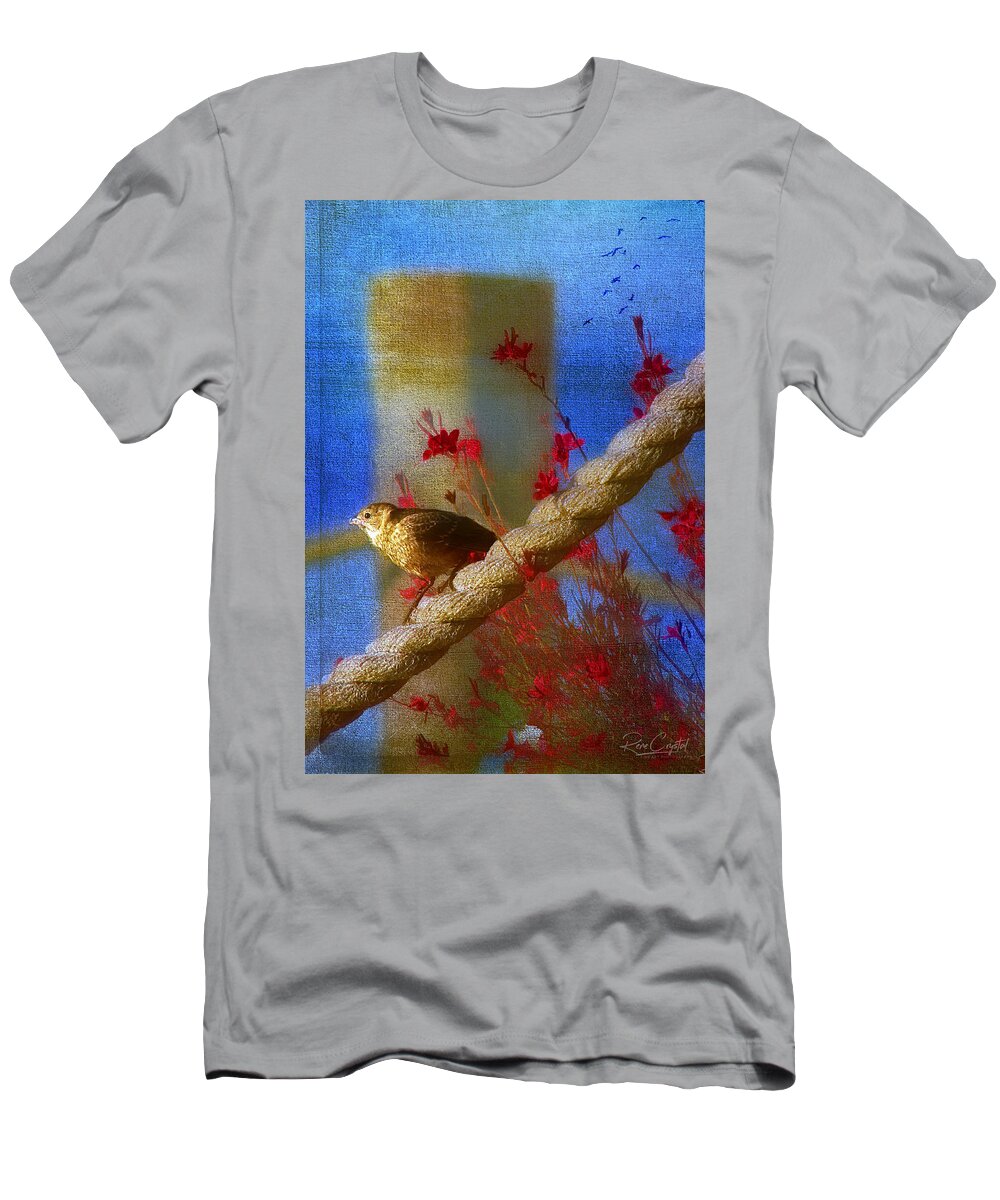 Birds T-Shirt featuring the photograph A Live Tweet From Cape Cod by Rene Crystal