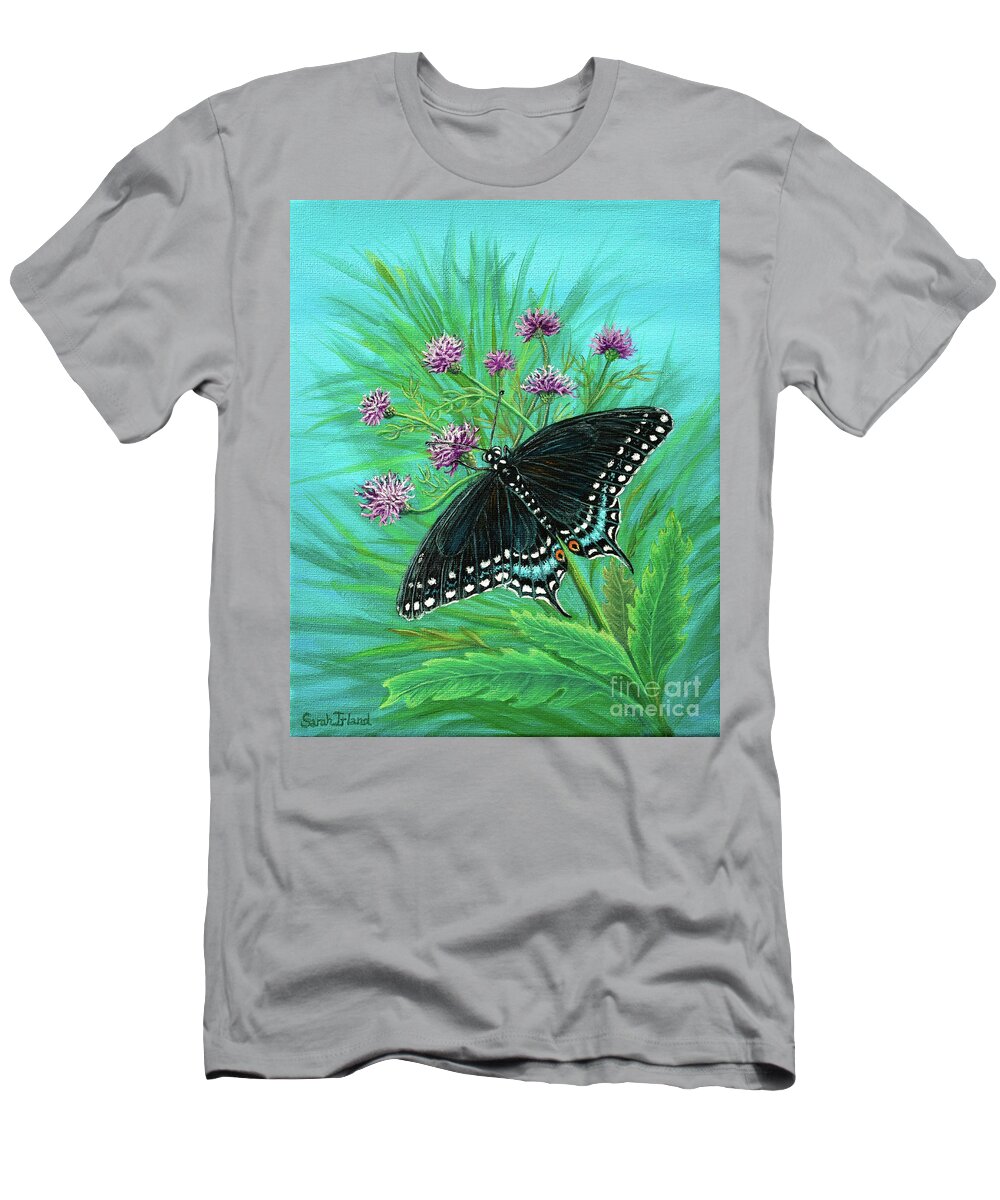 Swallowtail T-Shirt featuring the painting A Swallowtail for Deanna by Sarah Irland