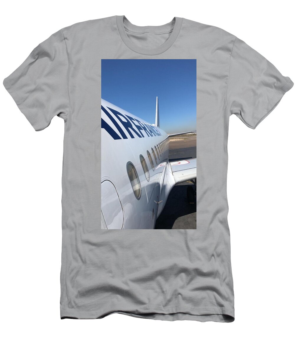All T-Shirt featuring the digital art A View of a Plane KN28 by Art Inspirity