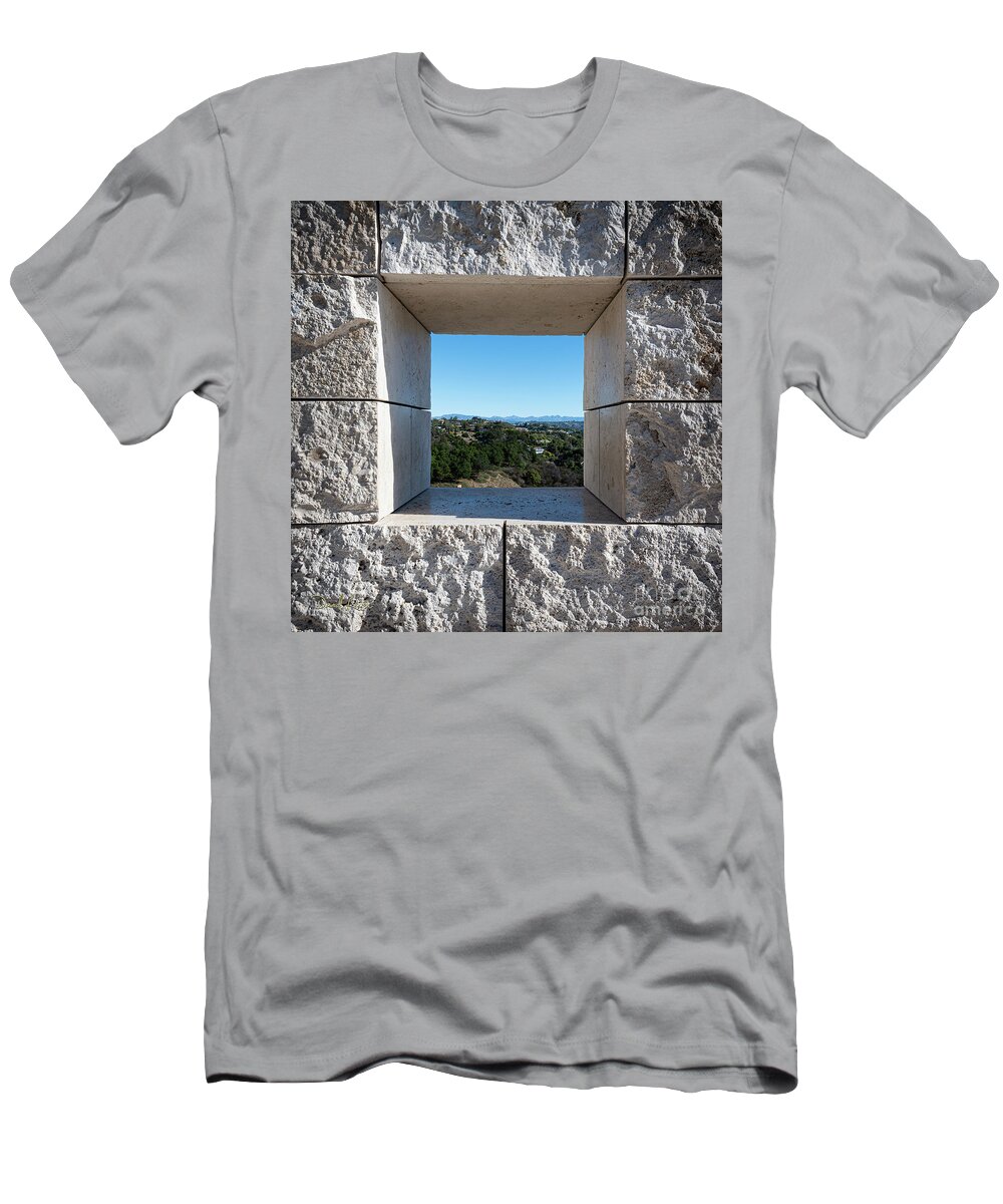 Brentwood T-Shirt featuring the photograph A Window on Los Angeles from Afar by David Levin