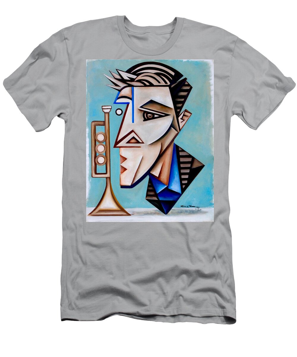 Jazz T-Shirt featuring the painting Academician Jazz/ a portrait of Thomas Heflin by Martel Chapman