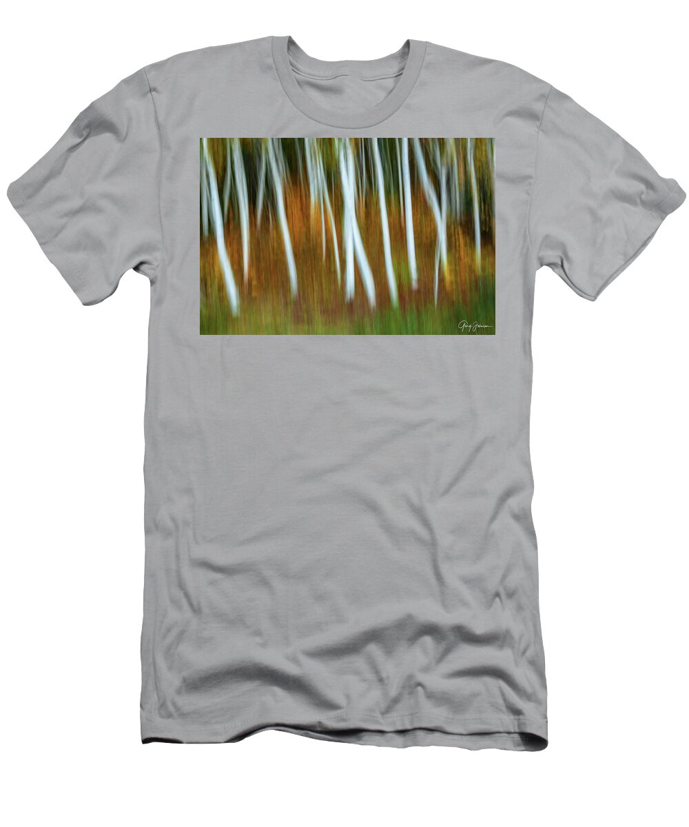  T-Shirt featuring the photograph Acadia Aspens by Gary Johnson