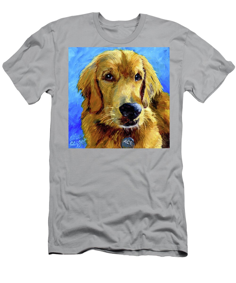 Dog T-Shirt featuring the painting Ace by Alice Leggett