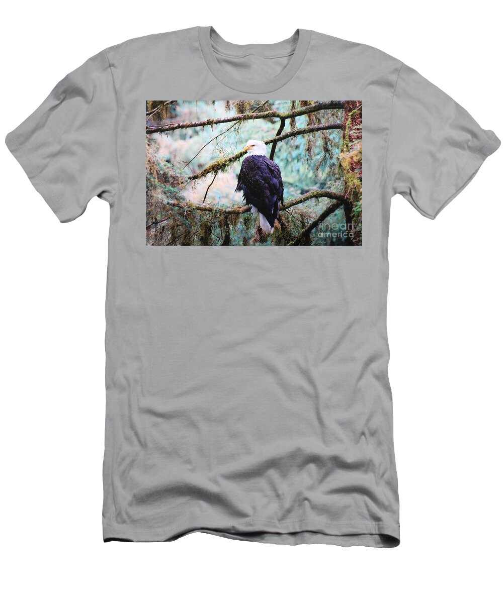 Alaska T-Shirt featuring the digital art Alaska Bald Eagle by Doug Gist