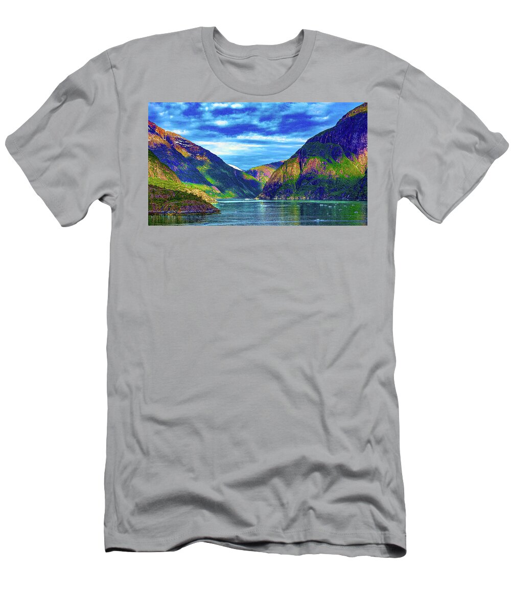 Alaska Inside Passage T-Shirt featuring the digital art Alaska Inside Passage by SnapHappy Photos