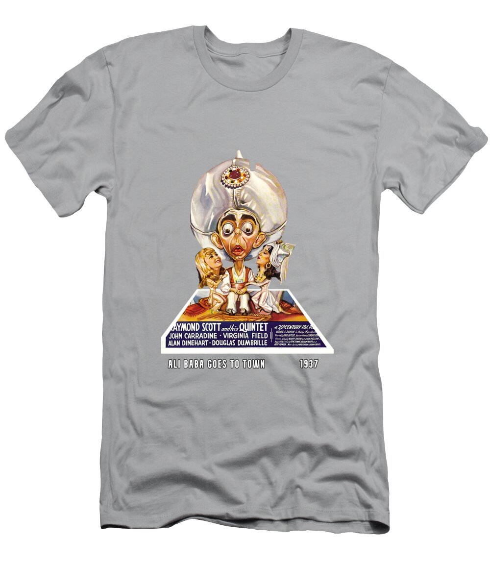 Eddie T-Shirt featuring the mixed media ''Ali Baba Goes to Town'' - movie poster in 3d by Movie World Posters