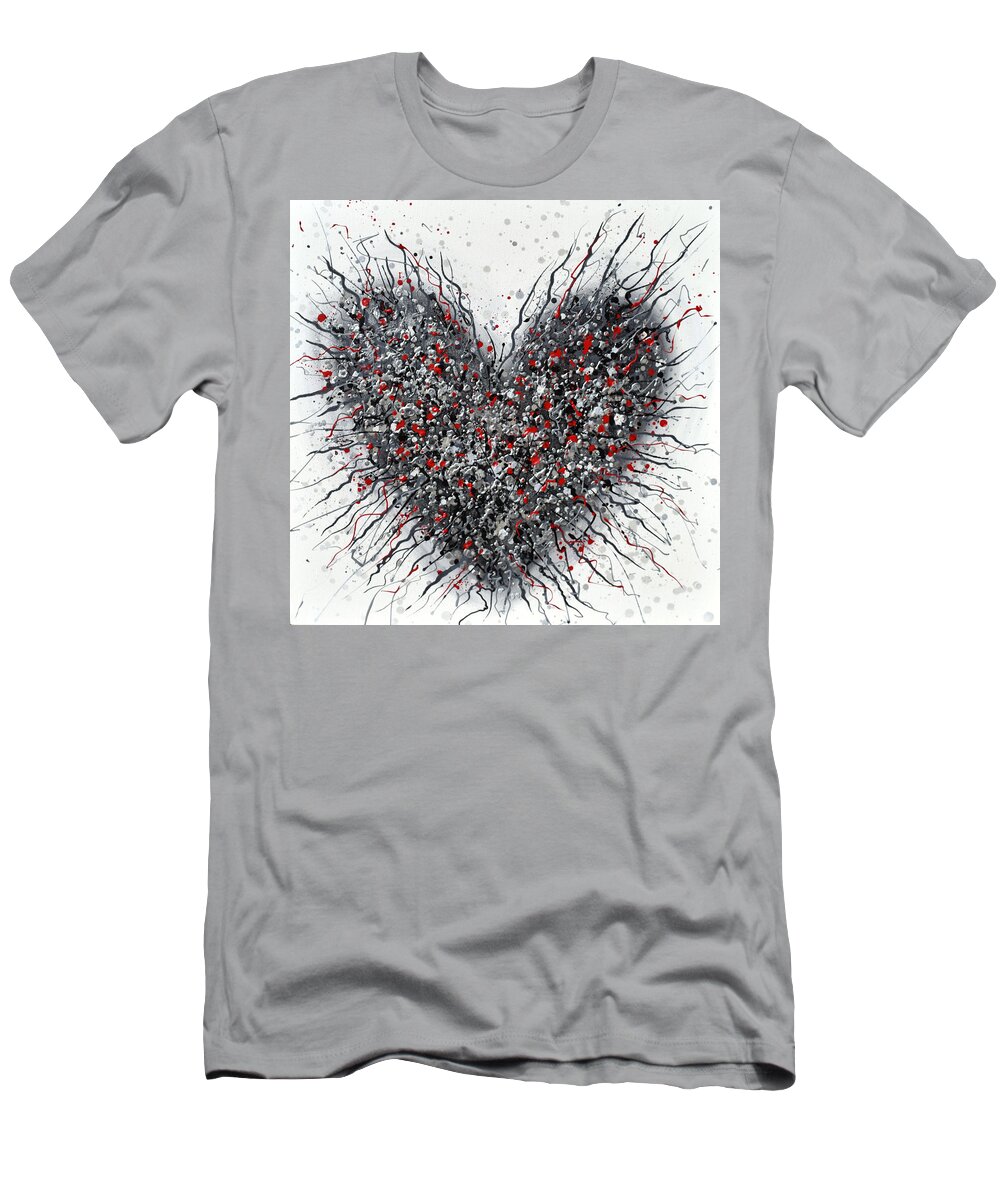 Heart T-Shirt featuring the painting Alive by Amanda Dagg