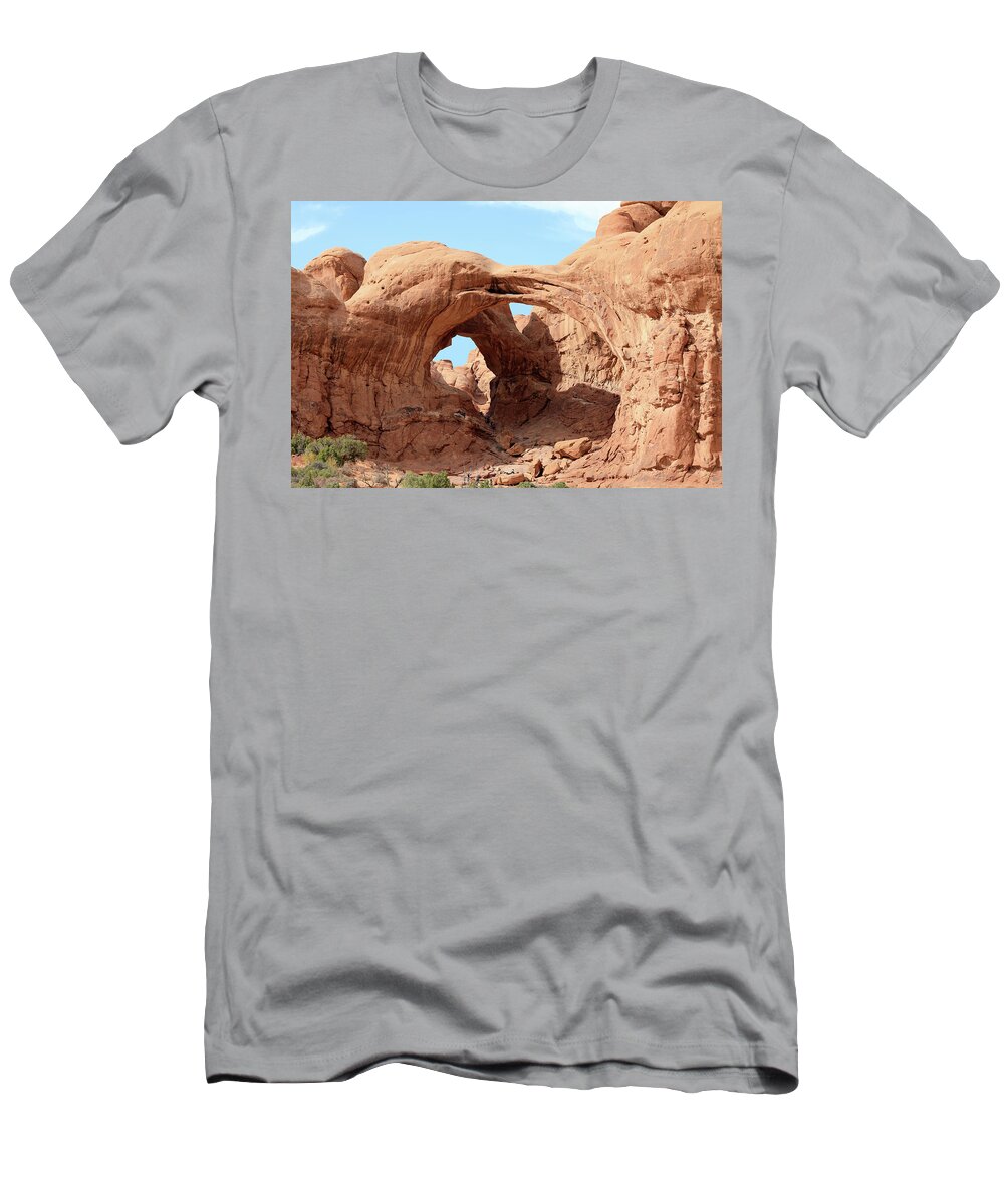 Arches National Park T-Shirt featuring the photograph Arches National Park - Double Arch by Richard Krebs