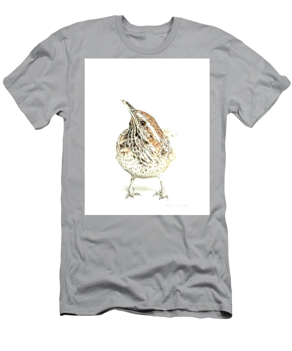 Arizona T-Shirt featuring the drawing Arizona State Bird by Karrie J Butler