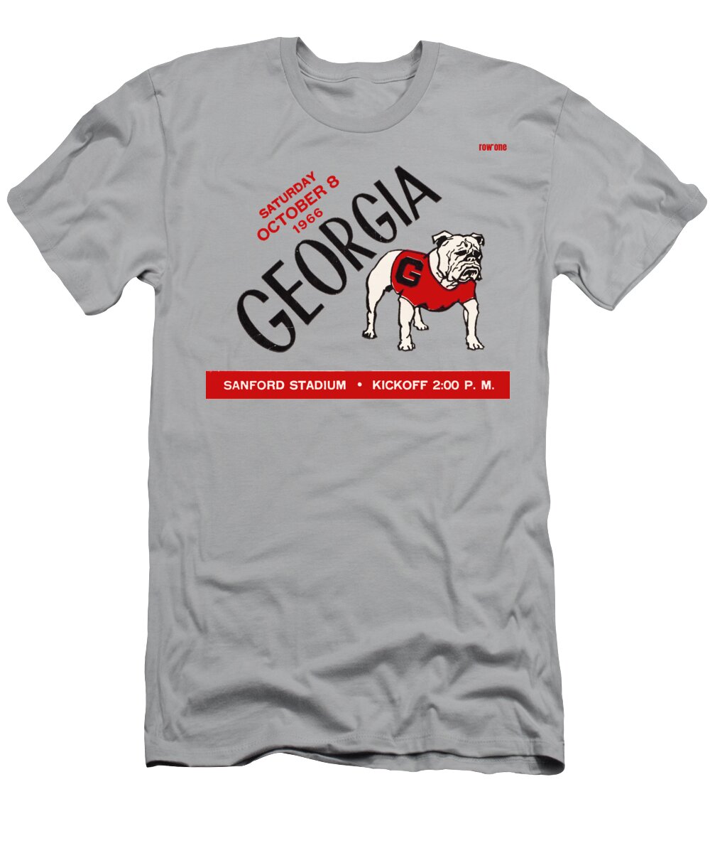Georgia T-Shirt featuring the drawing 1966 Ole Miss vs. Georgia by Row One Brand