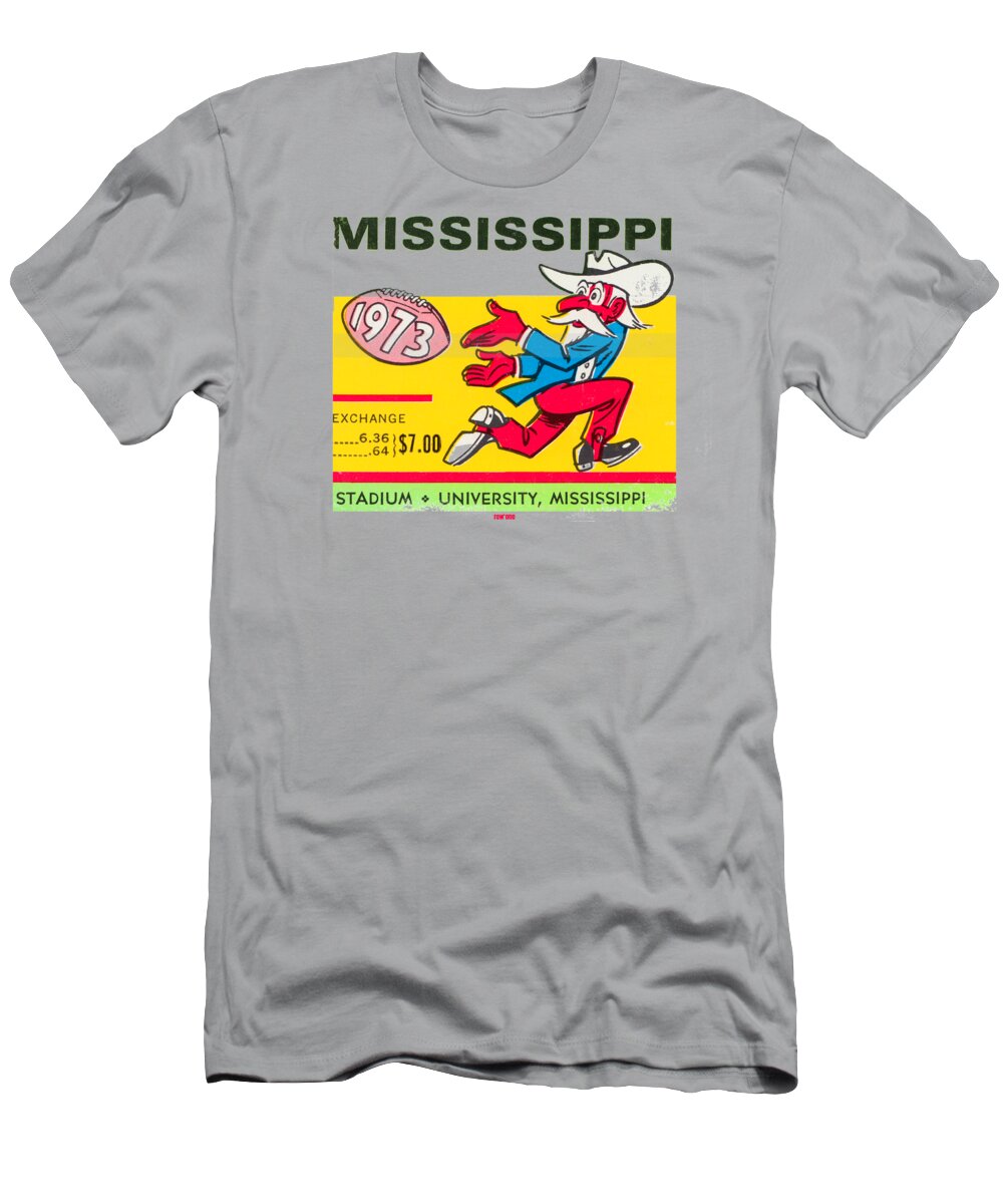 Mississippi T-Shirt featuring the mixed media 1973 Ole Miss by Row One Brand