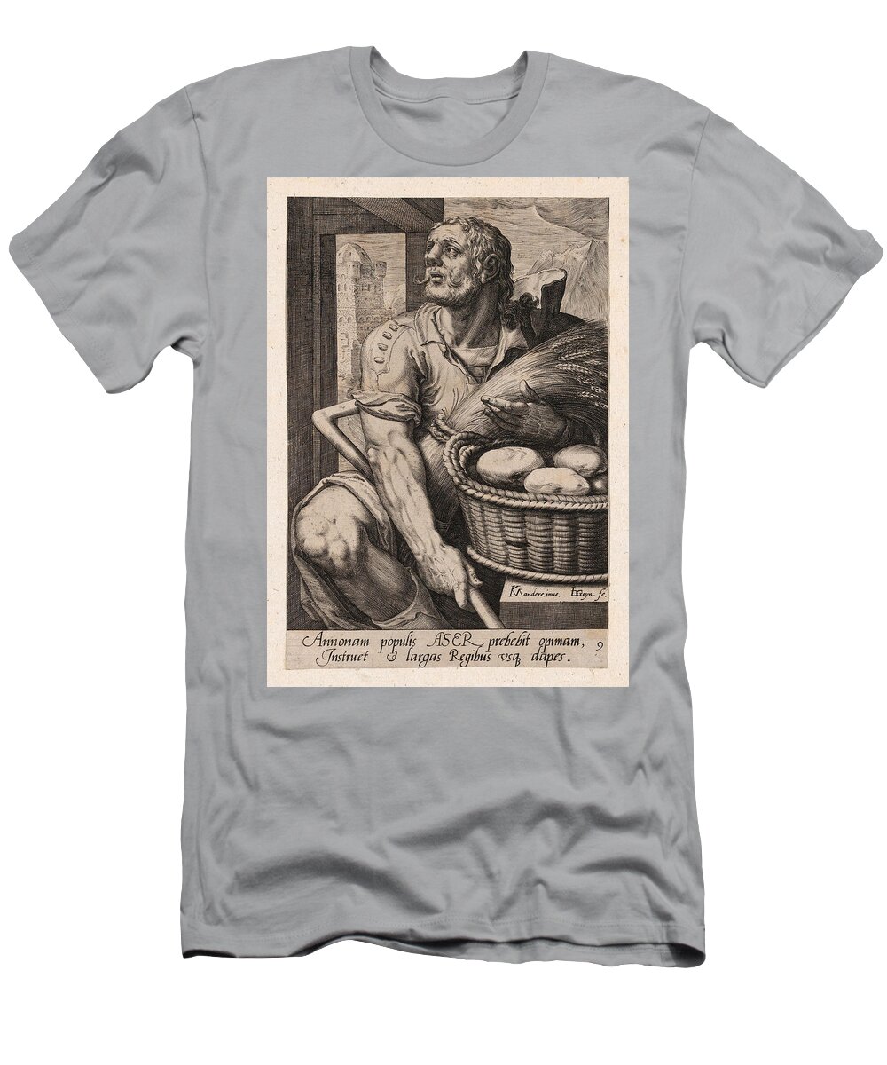 Jacques De Gheyn Ii T-Shirt featuring the drawing Asher by Jacques de Gheyn II