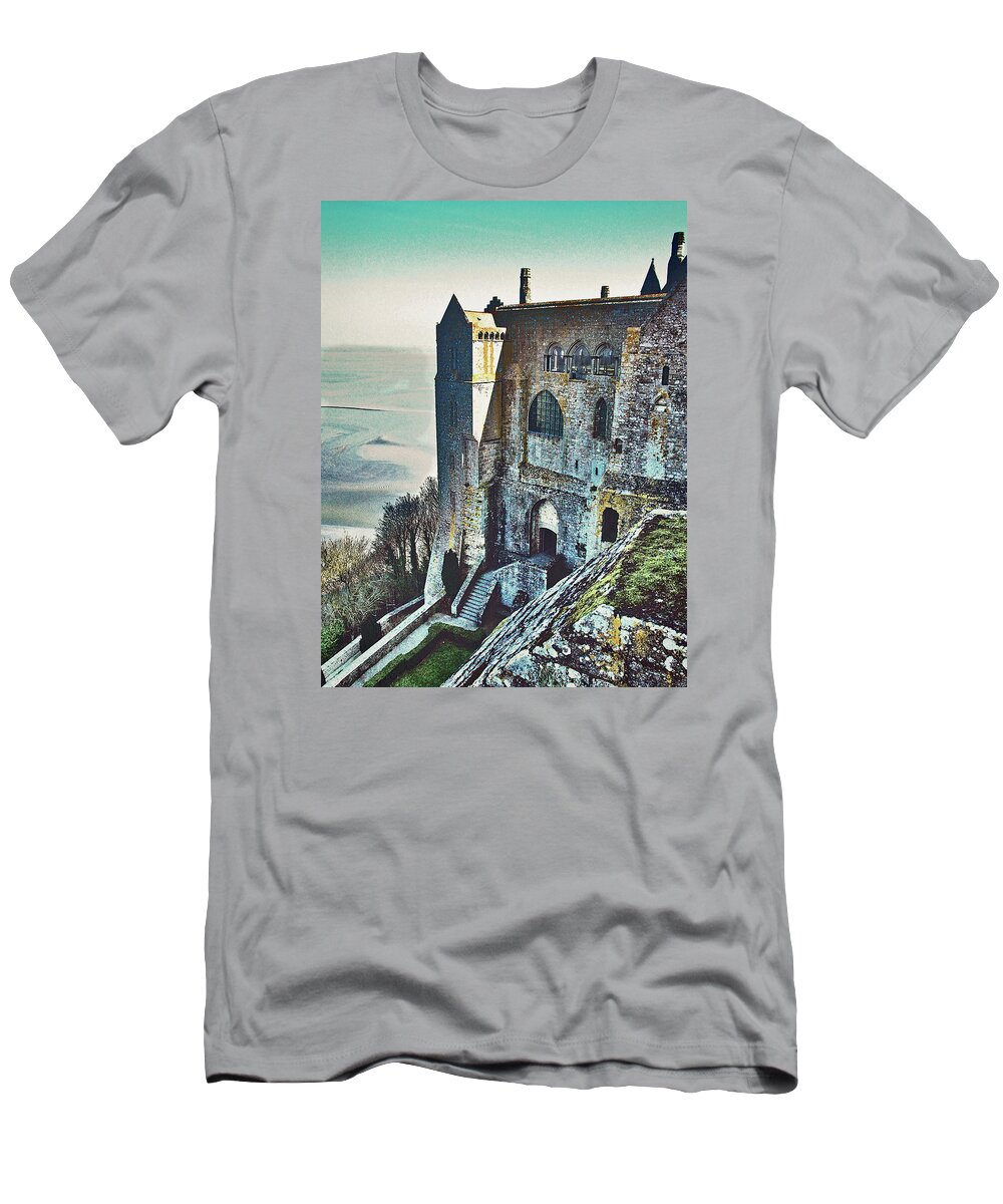 Atop Mont Saint Michel T-Shirt featuring the photograph Atop Mont Saint Michel by Susan Maxwell Schmidt