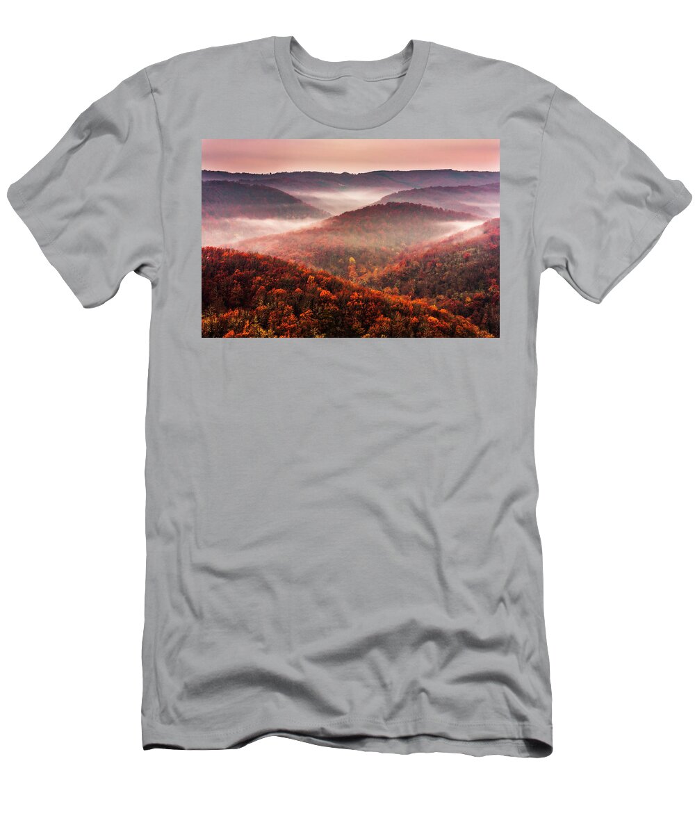 Bulgaria T-Shirt featuring the photograph Autumn Fogs by Evgeni Dinev