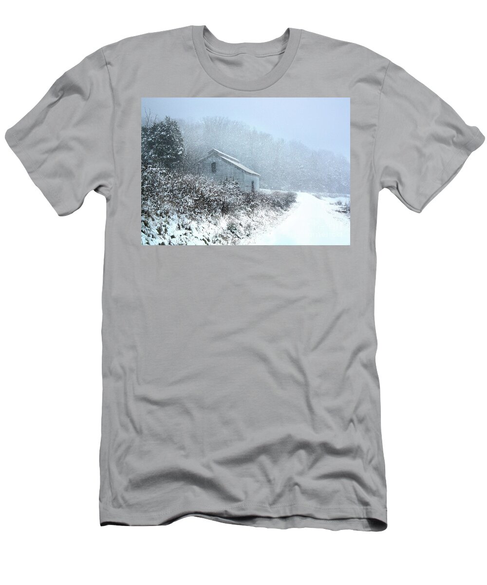 Barn T-Shirt featuring the photograph Backroad Barn by Rick Lipscomb
