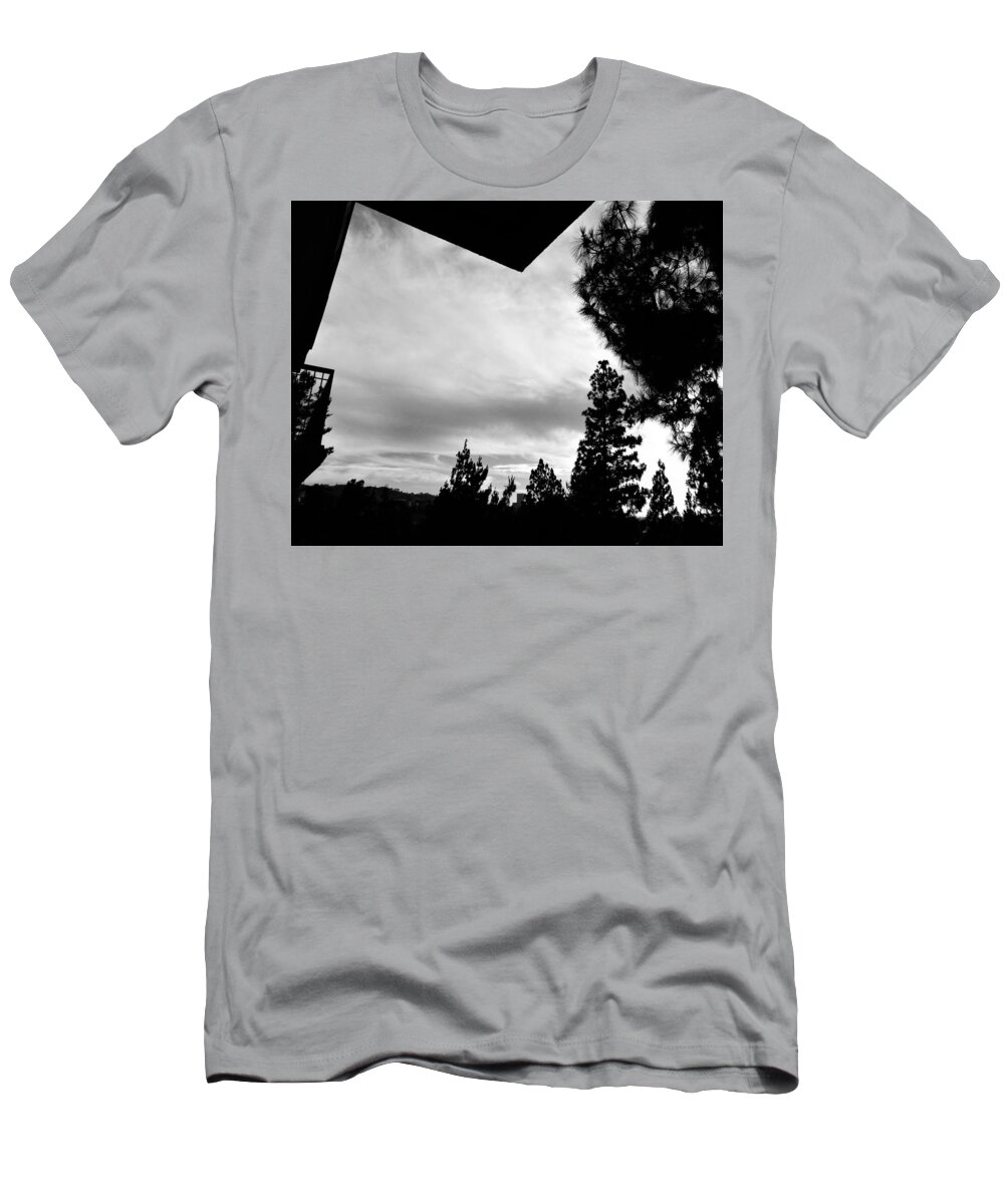 B/w T-Shirt featuring the photograph Balcony Sky by Andrew Lawrence