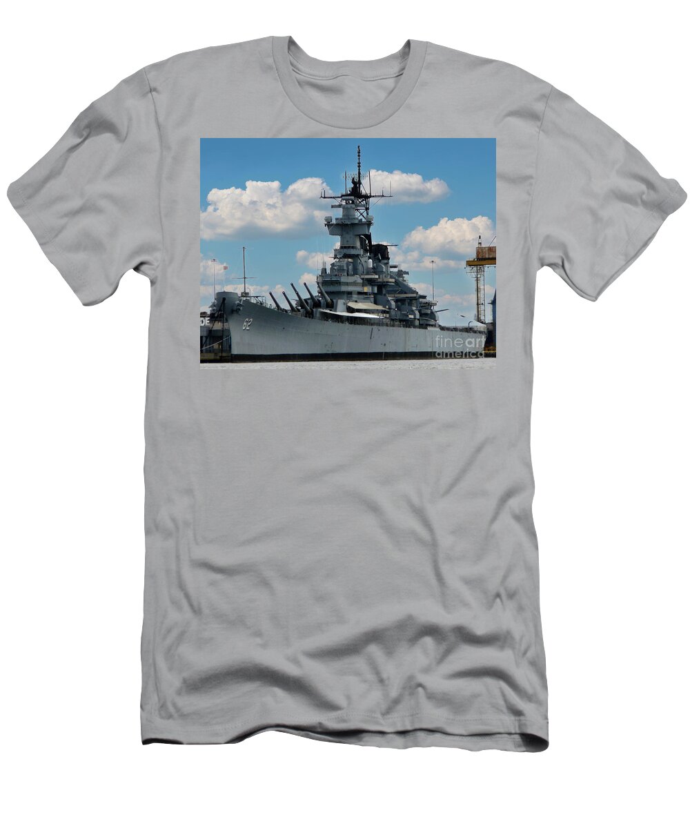 Battleship T-Shirt featuring the photograph Battleship New Jersey by Kevin Fortier