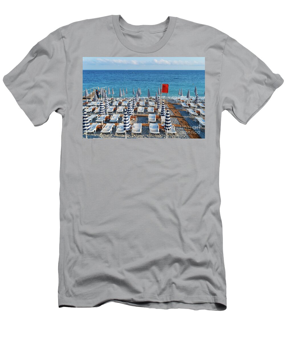 Nice T-Shirt featuring the photograph beach at cote dAzur, France by Anastasy Yarmolovich