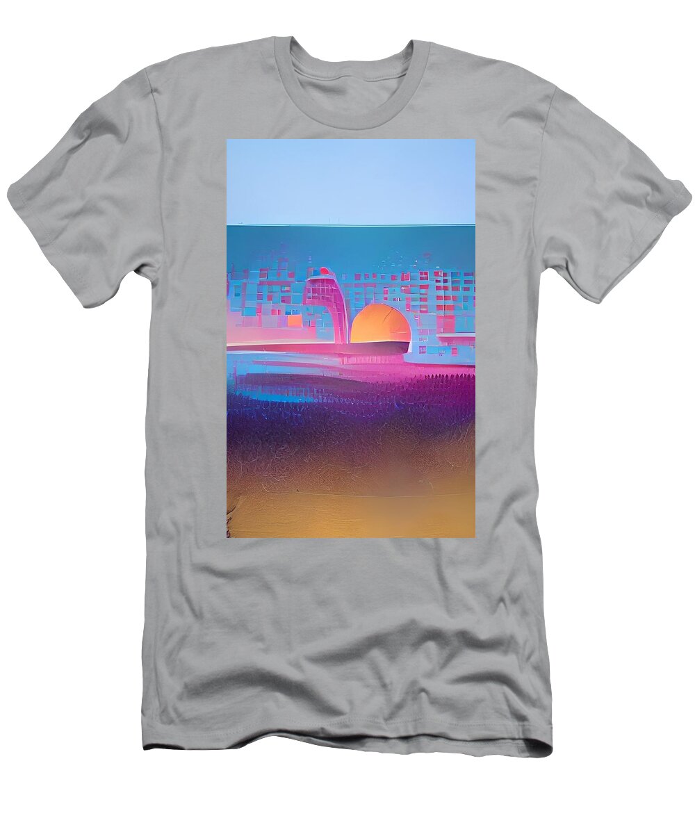  T-Shirt featuring the digital art Beachamus by Rod Turner