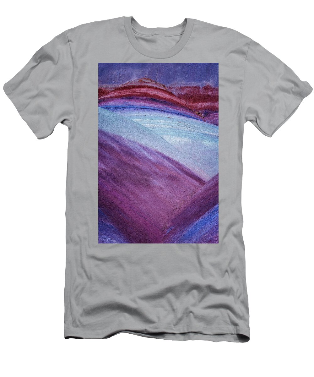 Bentonite T-Shirt featuring the photograph Bentonite Hills Aerial UT by Susan Candelario