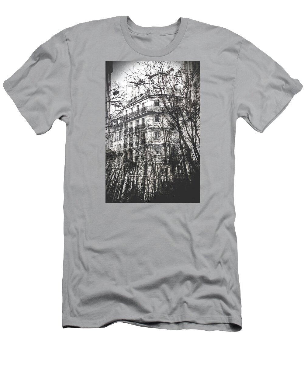 Trees T-Shirt featuring the photograph Between Two Worlds by Susan Maxwell Schmidt