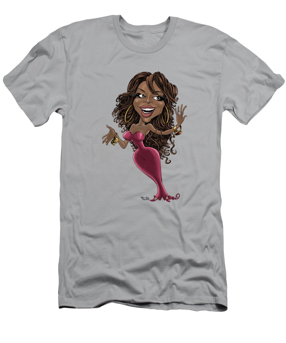 Cartoon T-Shirt featuring the drawing Beyonce, 2014 by Mike Scott