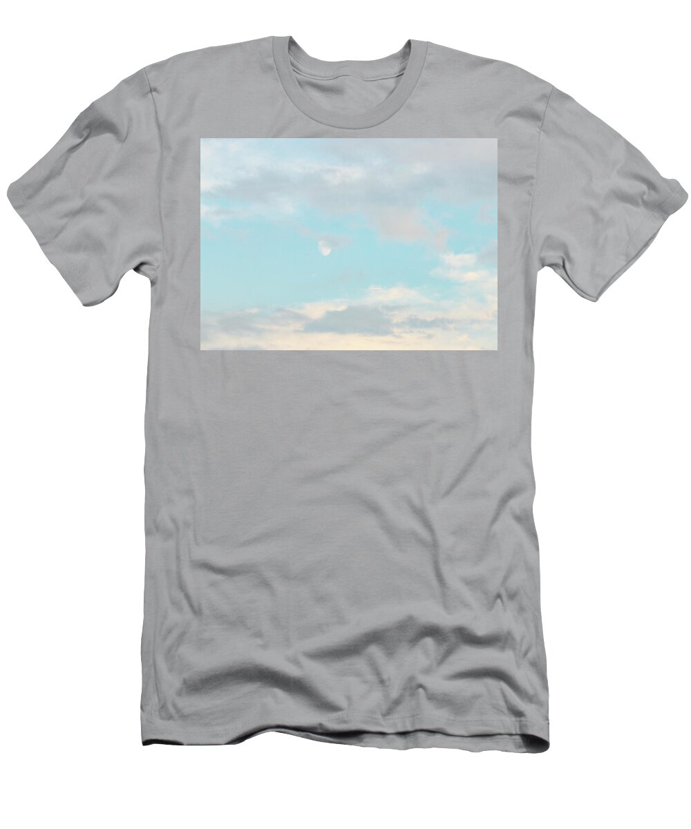 Sky T-Shirt featuring the photograph Big Blue Moon Sky by Amelia Pearn