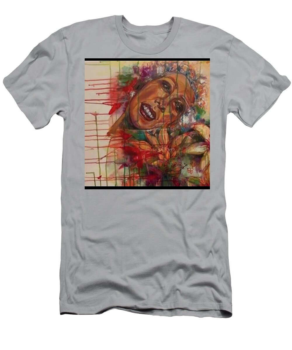  T-Shirt featuring the painting Billy by Try Cheatham