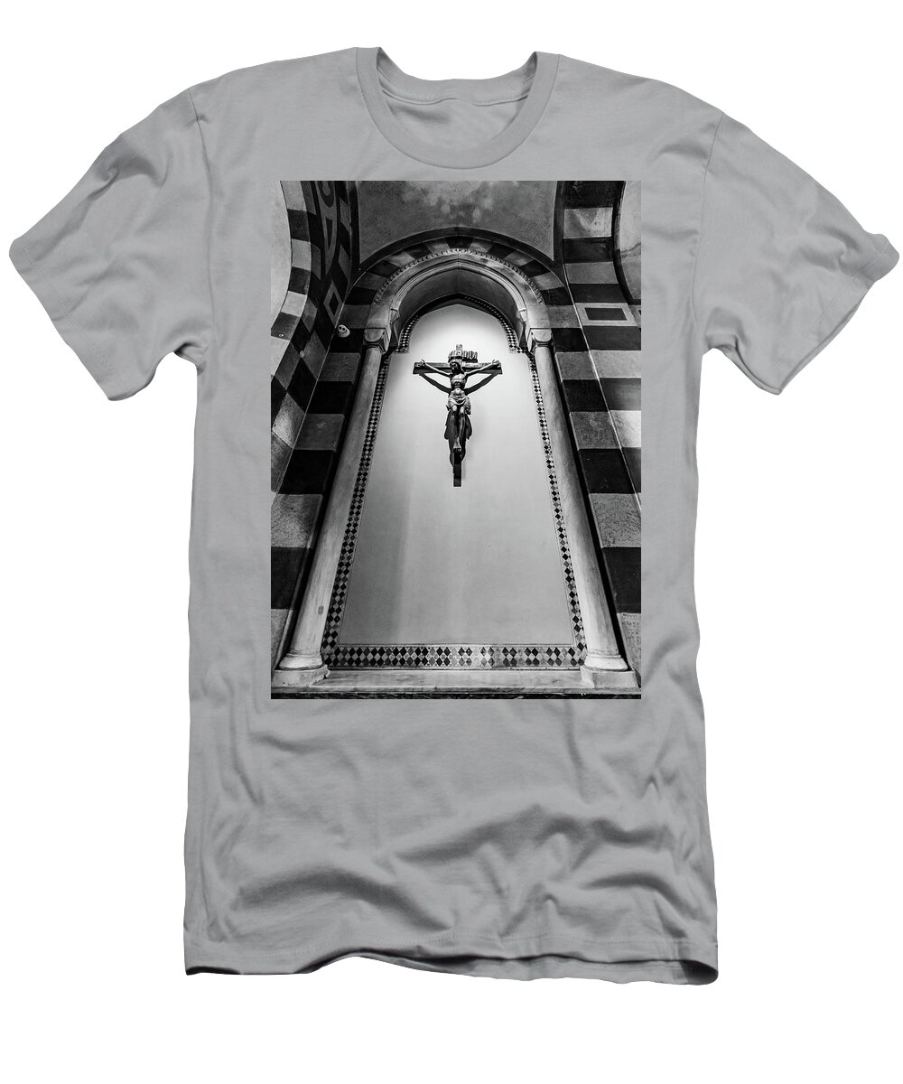 Amalfi T-Shirt featuring the photograph Black and White Faith by David Downs