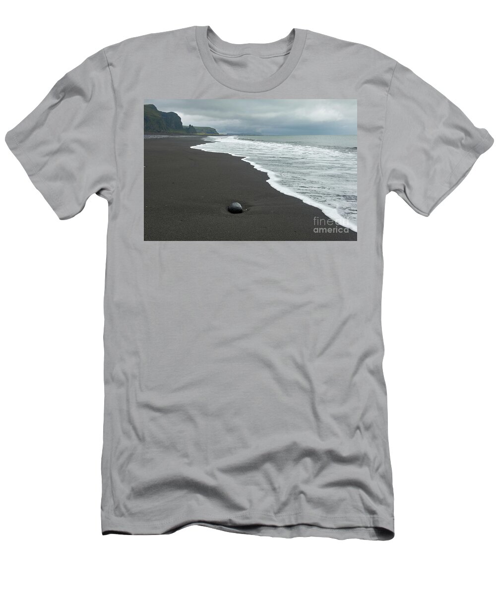Nature T-Shirt featuring the photograph Black beach by Matteo Del Grosso