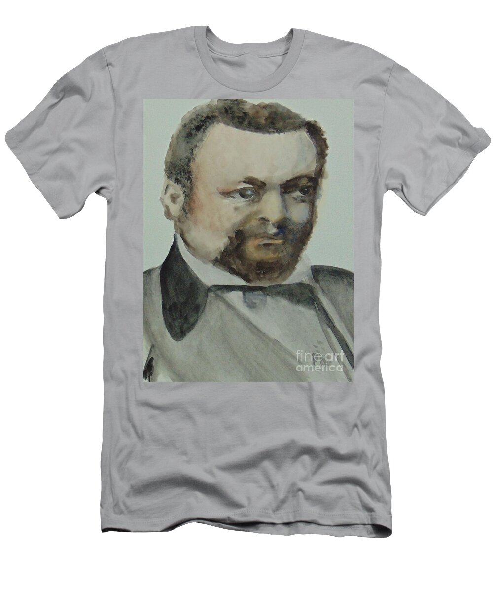 Politician T-Shirt featuring the painting Blanche K. Bruce by Saundra Johnson