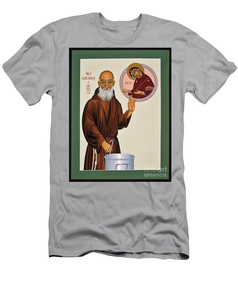  Fr. Solanus Casey The Healer T-Shirt featuring the painting Blessed Fr. Solanus Casey the Healer 038 by William Hart McNichols