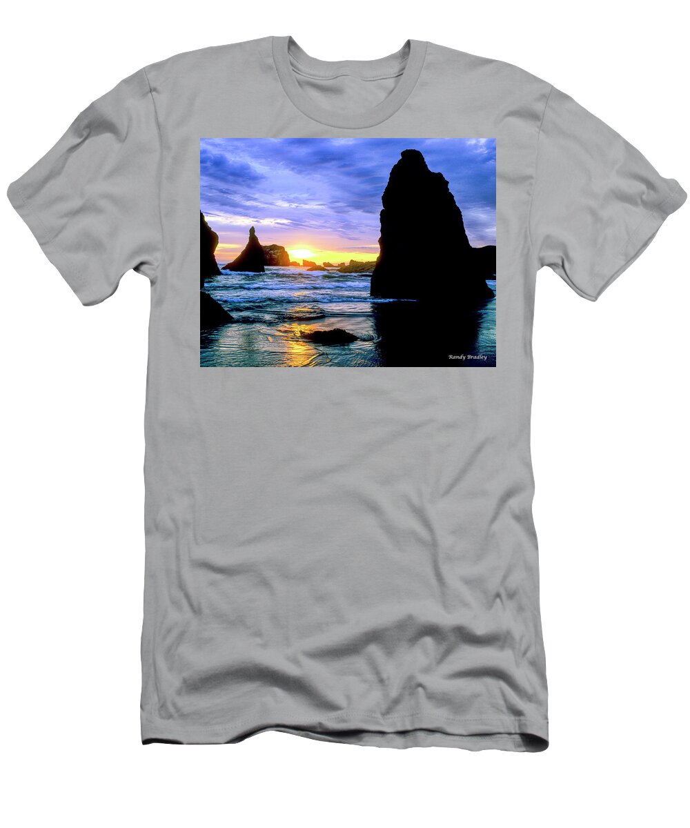 West Coast T-Shirt featuring the photograph Blue and Gold by Randy Bradley