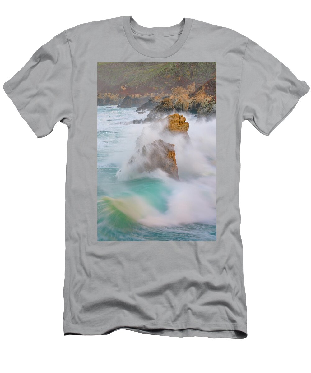 California T-Shirt featuring the photograph Blue Curl Attack by Darren White