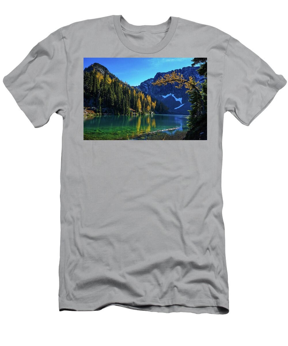 Lake T-Shirt featuring the photograph Blue Lake 2 by Gary Skiff
