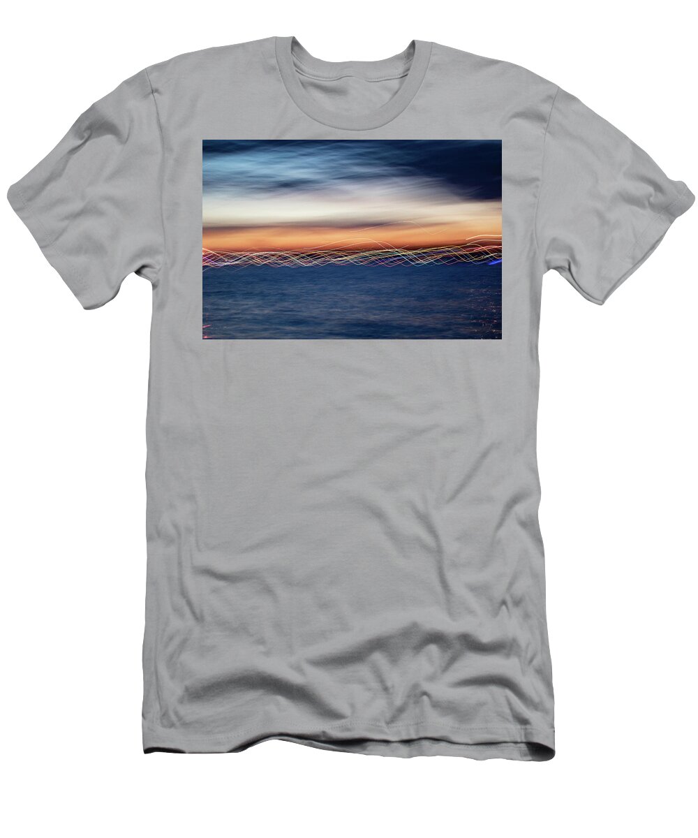 Boats T-Shirt featuring the photograph Boat Lights in the Sunset by Denise Kopko