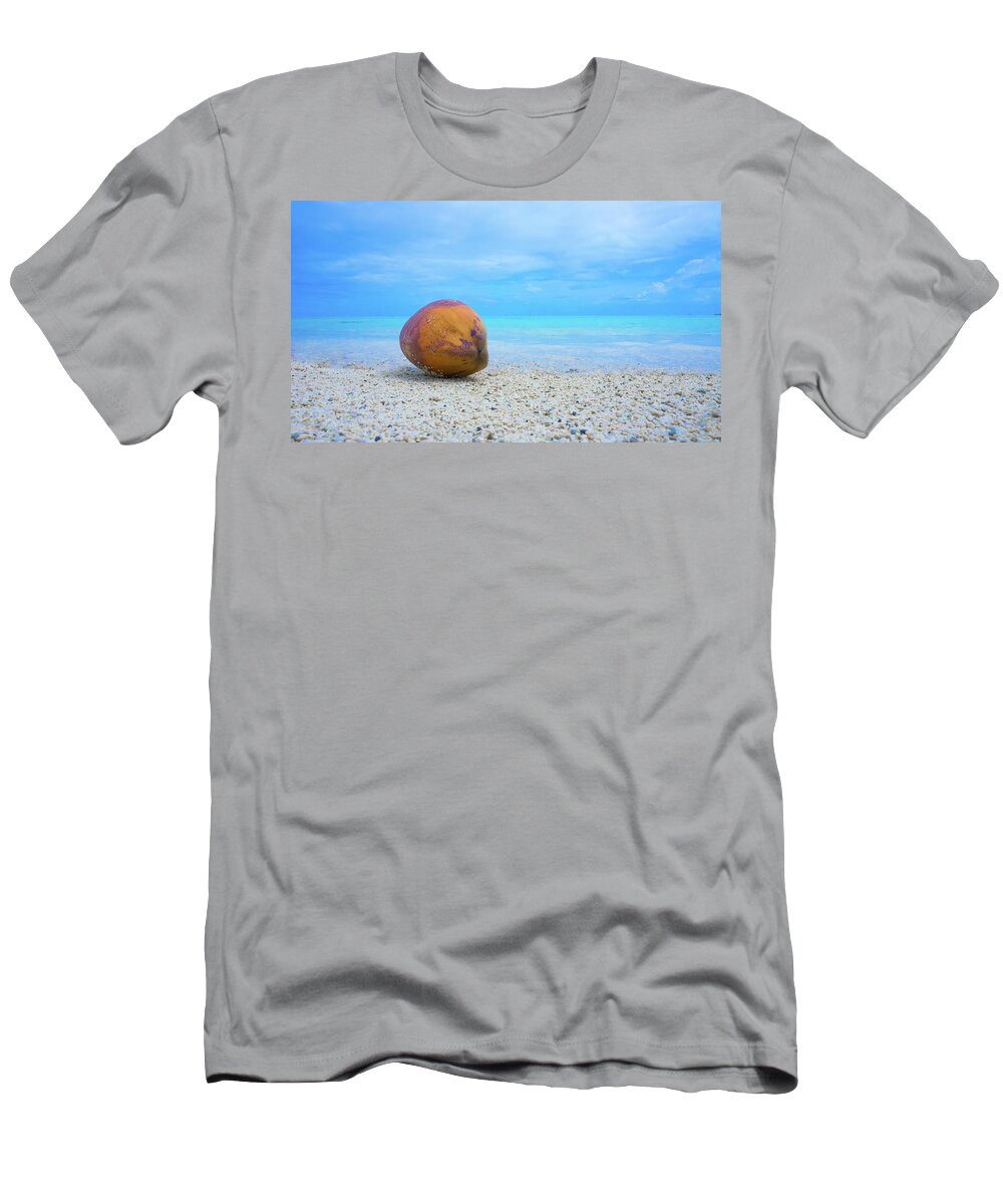 Bora Beach Coconut T-Shirt featuring the photograph Bora Bora Beach by David Morehead