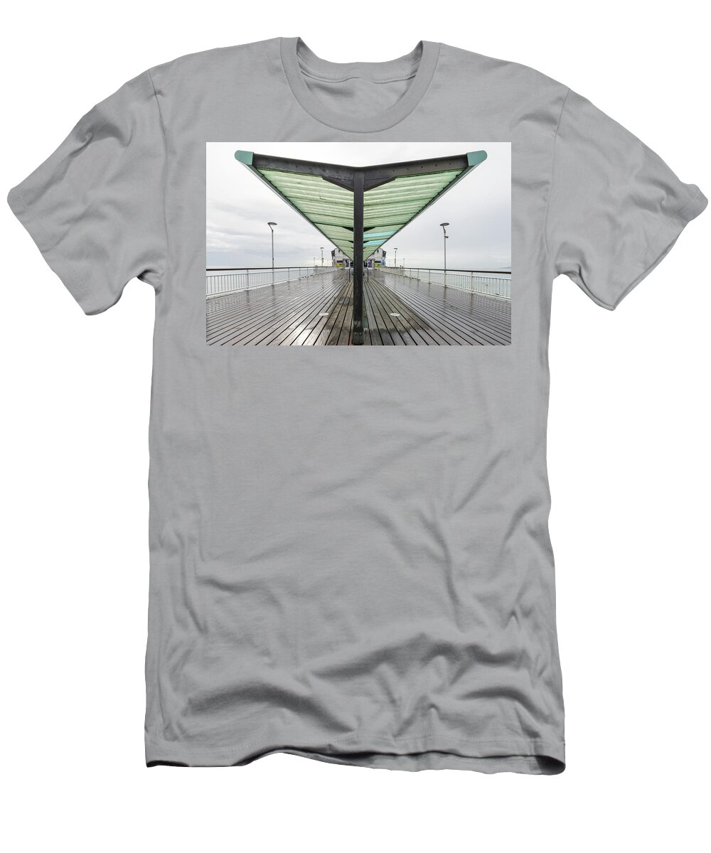 New Topographics T-Shirt featuring the photograph Bournemouth Pier by Stuart Allen