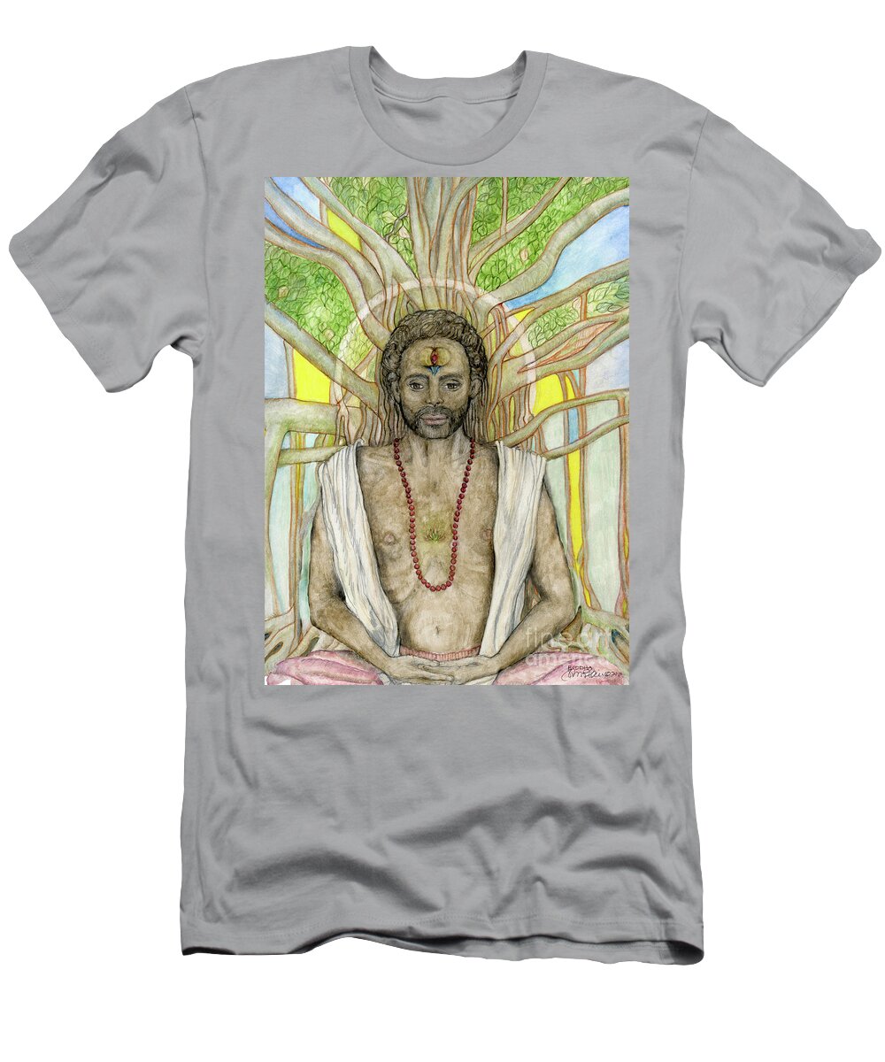 Buddha T-Shirt featuring the painting Buddha by Jo Thomas Blaine
