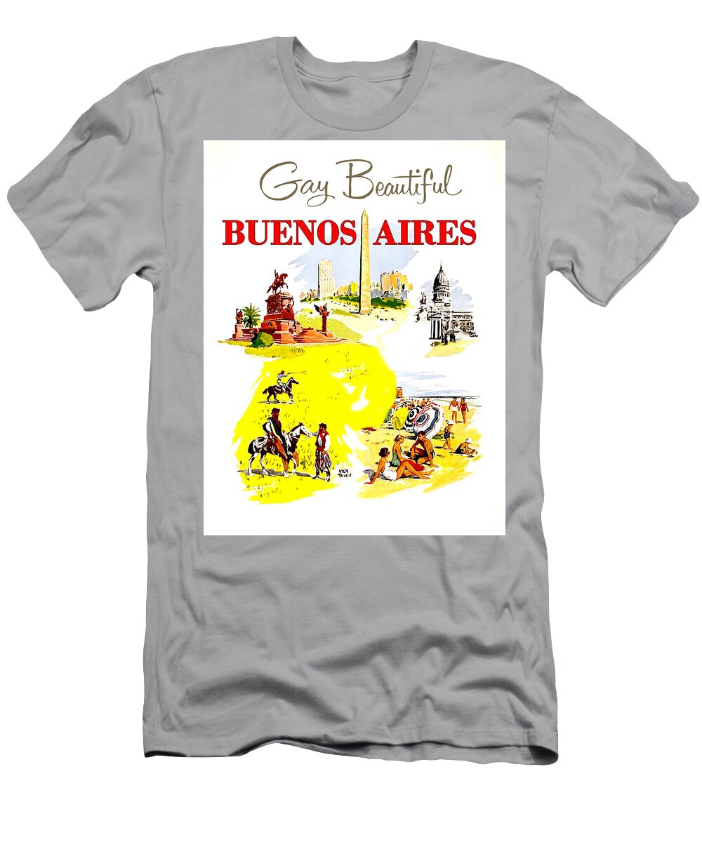 Buenos Aires T-Shirt featuring the digital art Buenos Aires by Long Shot