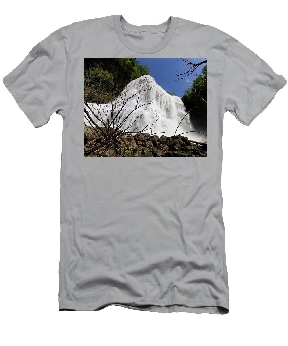 Waterfall T-Shirt featuring the photograph Burgess Falls by David Beechum