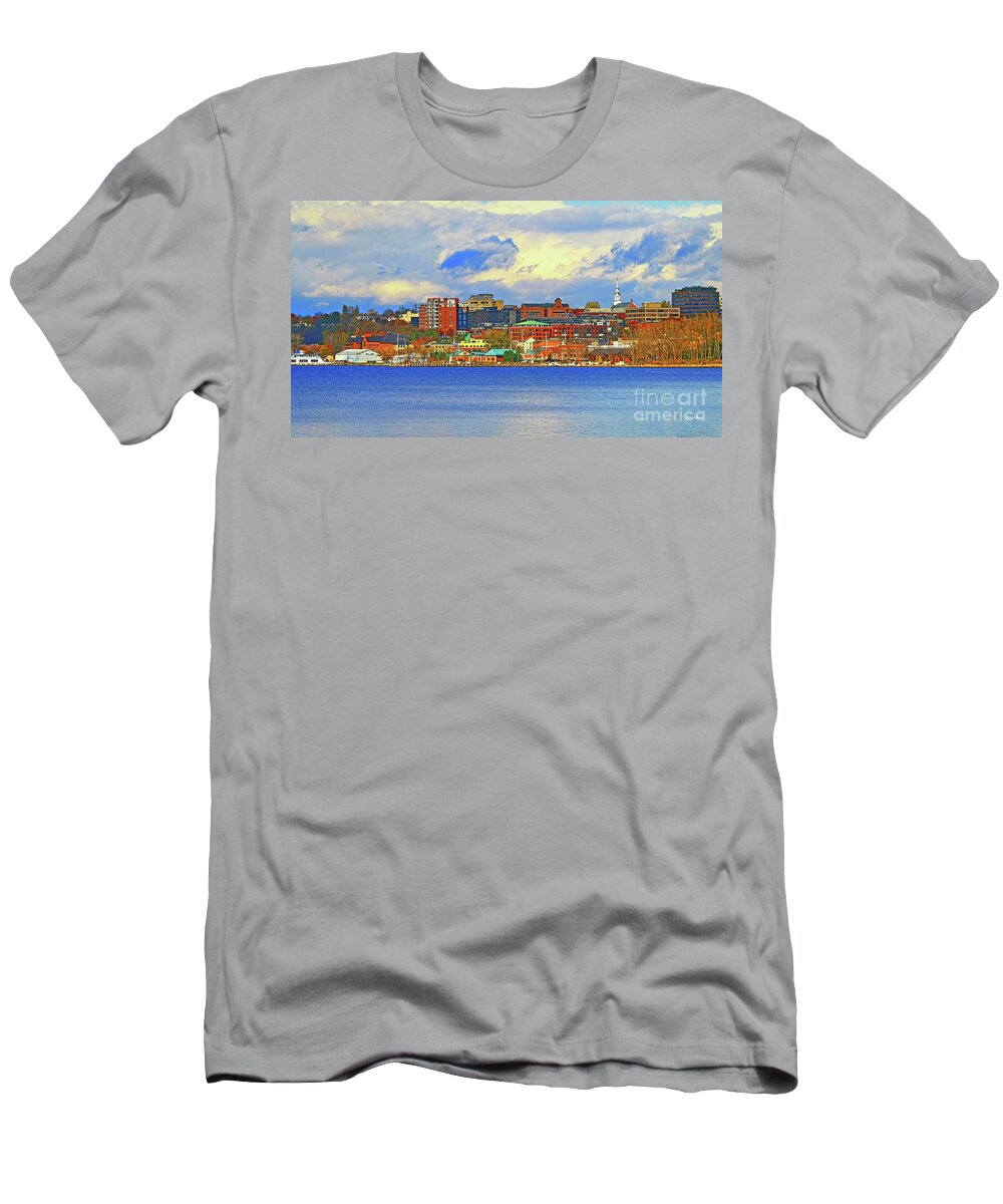Vermont T-Shirt featuring the photograph Burlington Vermont Lakefront by Deborah Benoit