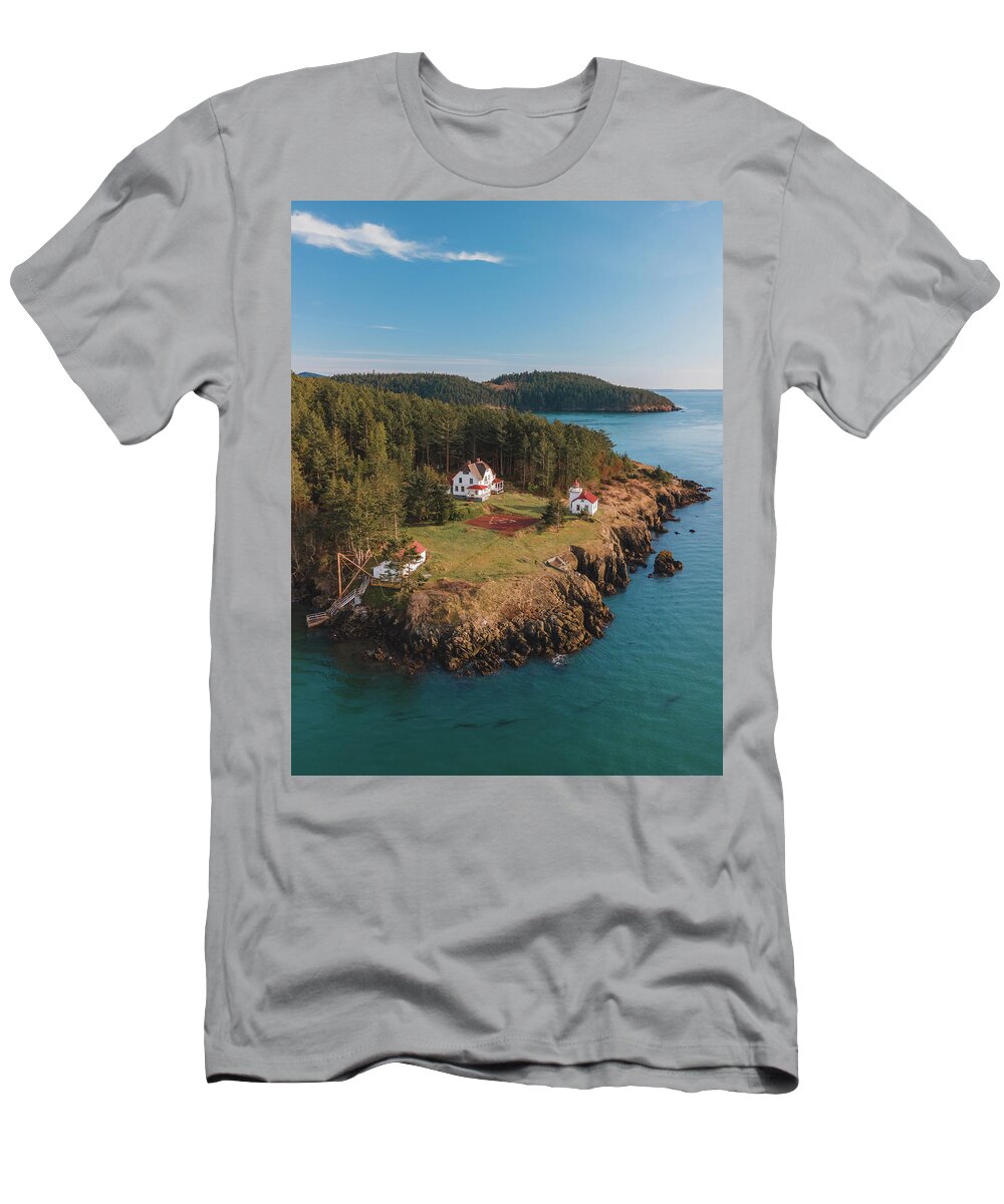 Lighthouse T-Shirt featuring the photograph Burrows Island Lighthouse #2 by Michael Rauwolf